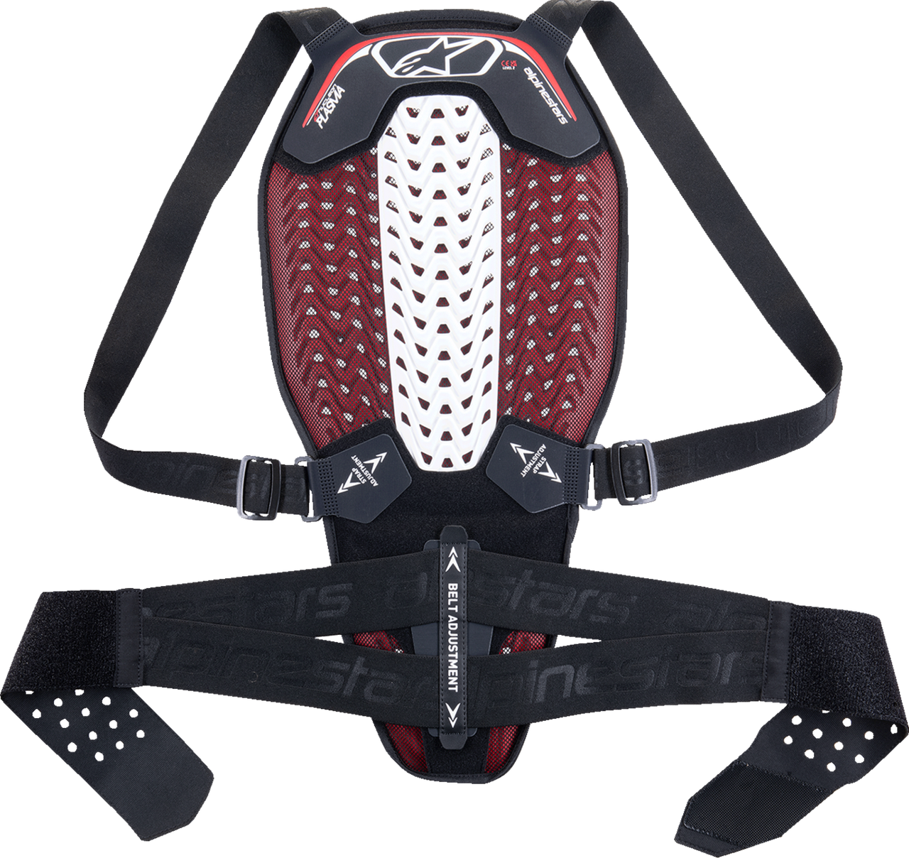 Nucleon Plasma Back Protector - Black/White/Red - Medium