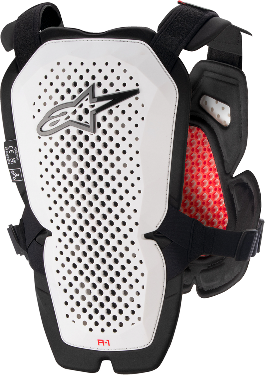 A-1 Pro Chest Guard - White/Black/Red - M/L