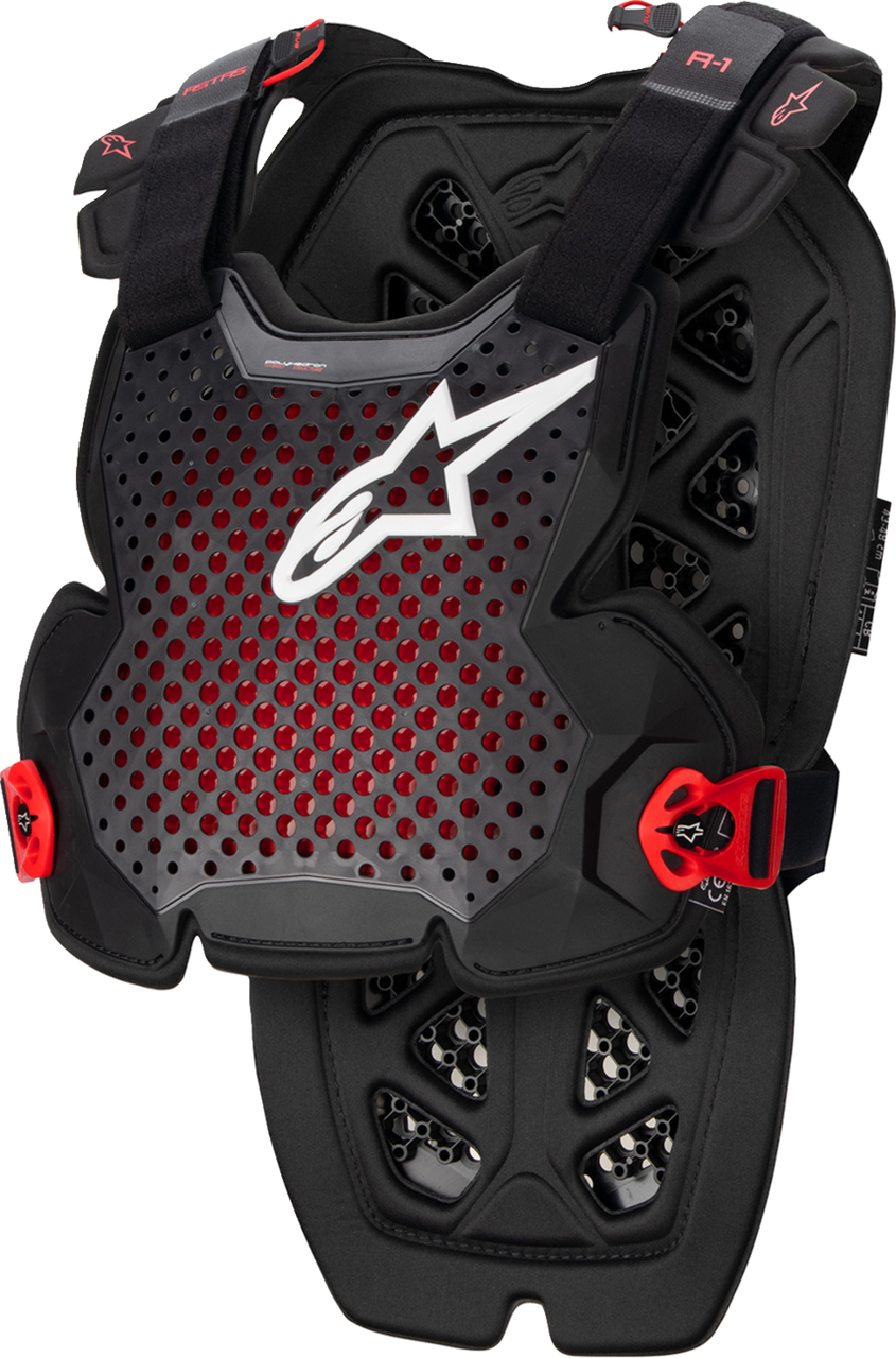A-1 Pro Chest Guard - Anthracite/Black/Red - M/L