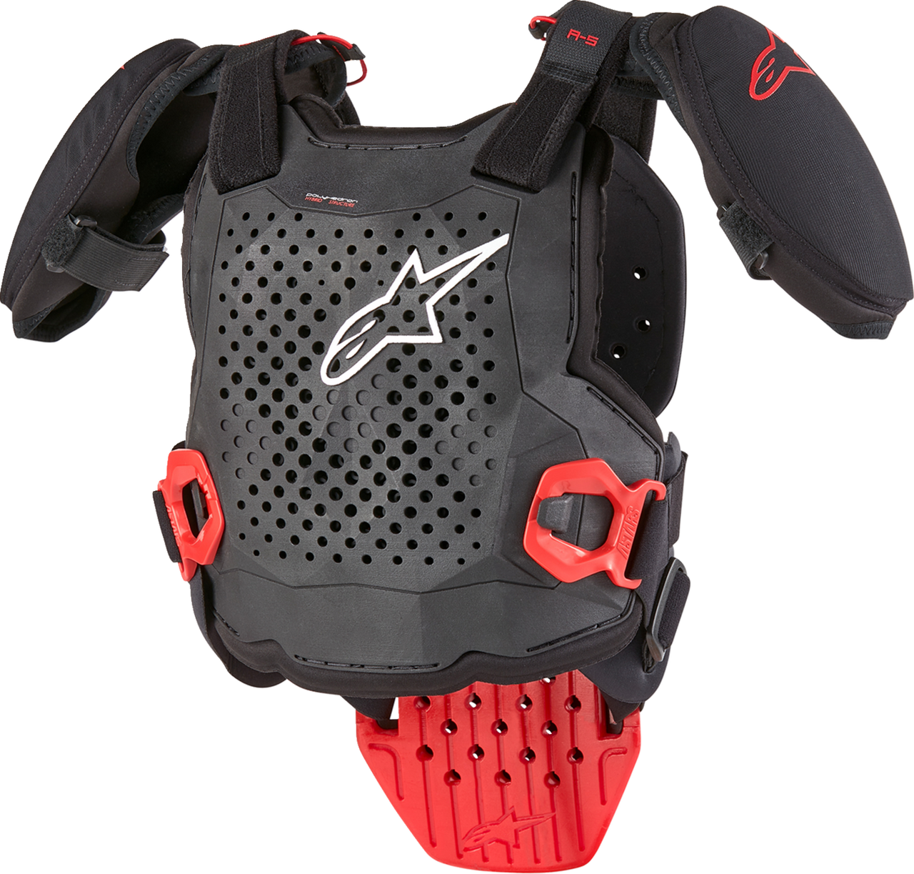 Youth A5 S v2 Chest Guard - Black/White/Red - L/XL
