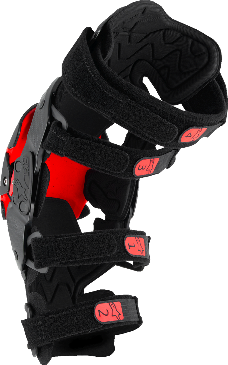 RK-1 Plasma Knee Braces - Black/Red - S/M