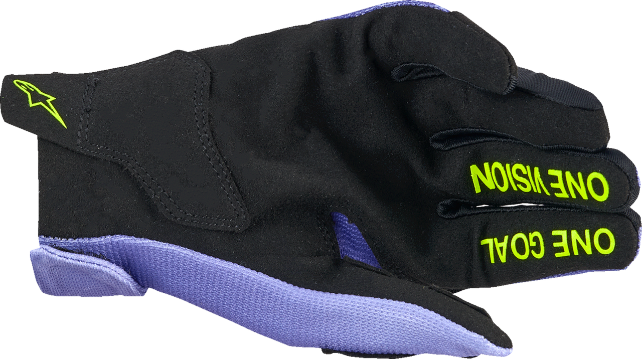 Youth Radar Gloves - Purple/Fluo Yellow - Medium