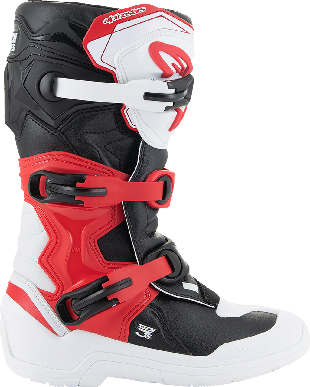 Youth Tech3S Boots - White/Black/Red - US 4 / EU 37