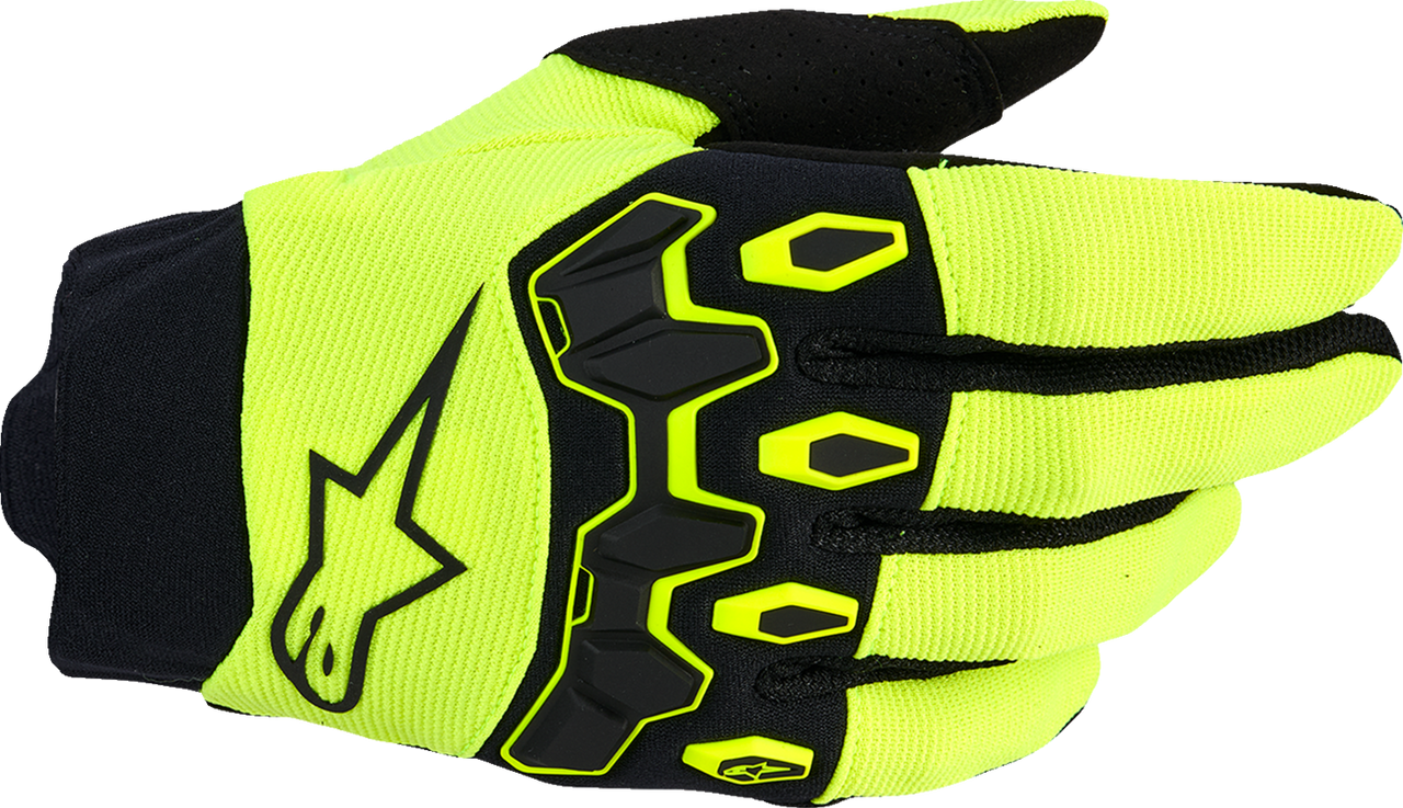 Youth Full Bore V2 Gloves - Fluo Yellow/Black - XS