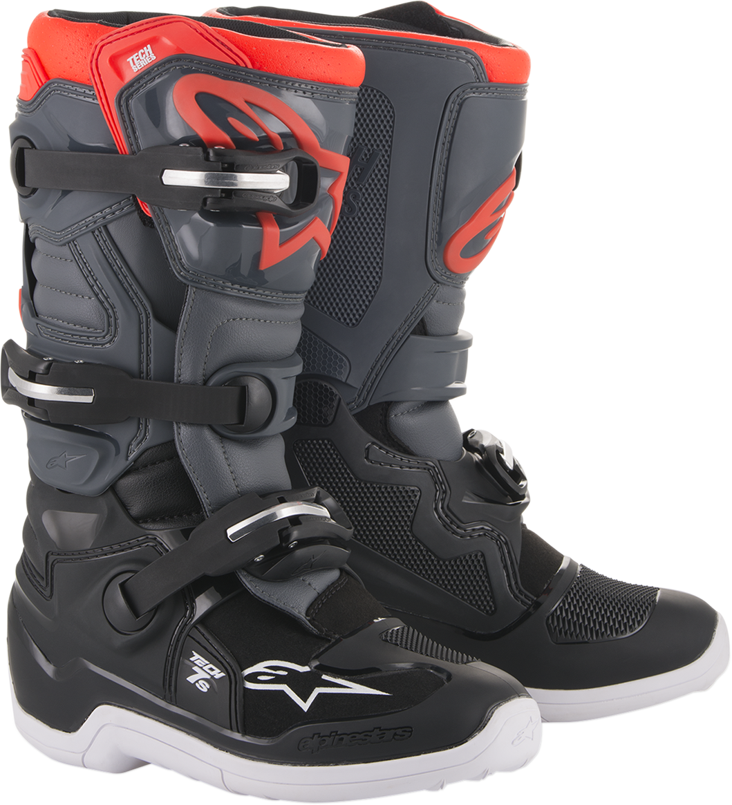 Youth Tech 7S Boots - Black/Gray - US 5 / EU 38