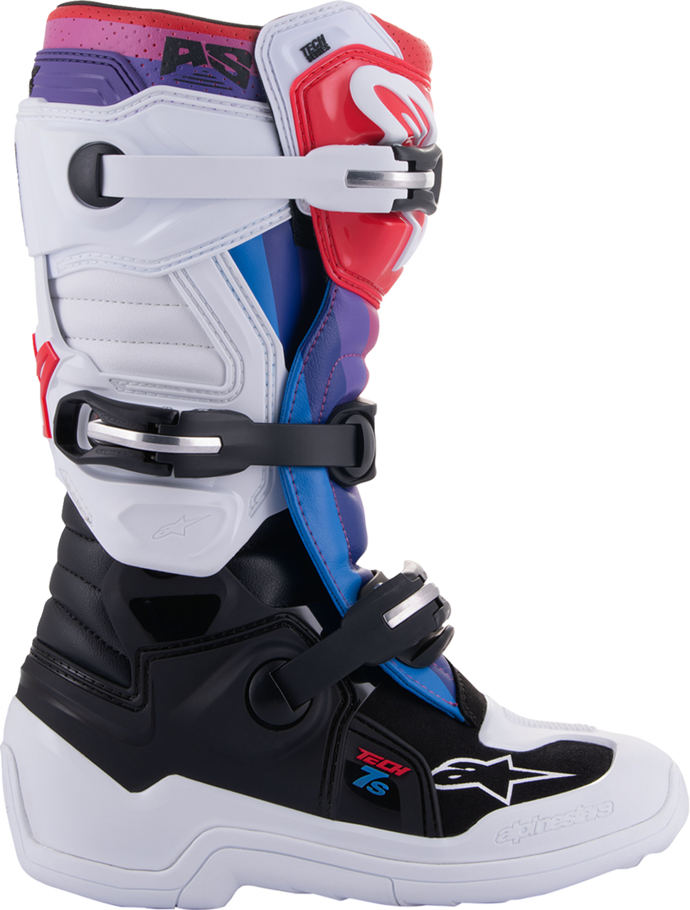Youth Tech 7S Boots - White/Black/Rainbow - US 8 / EU 42