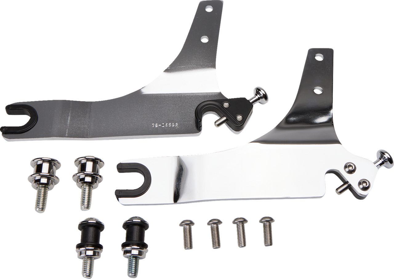 Backrest Kit - 14" - Chrome - FXLR - 1501-0611