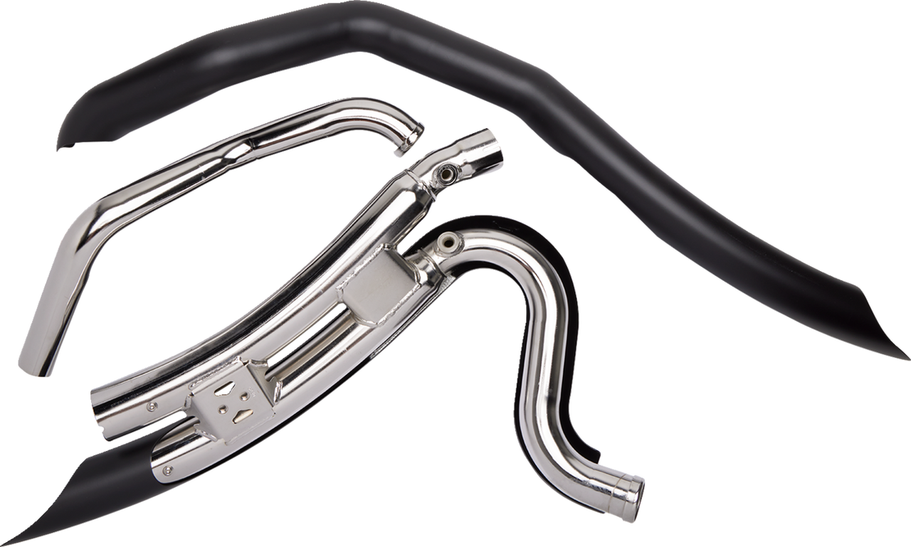 Speedster Swept Short Exhaust - Black - '10-'16 FL