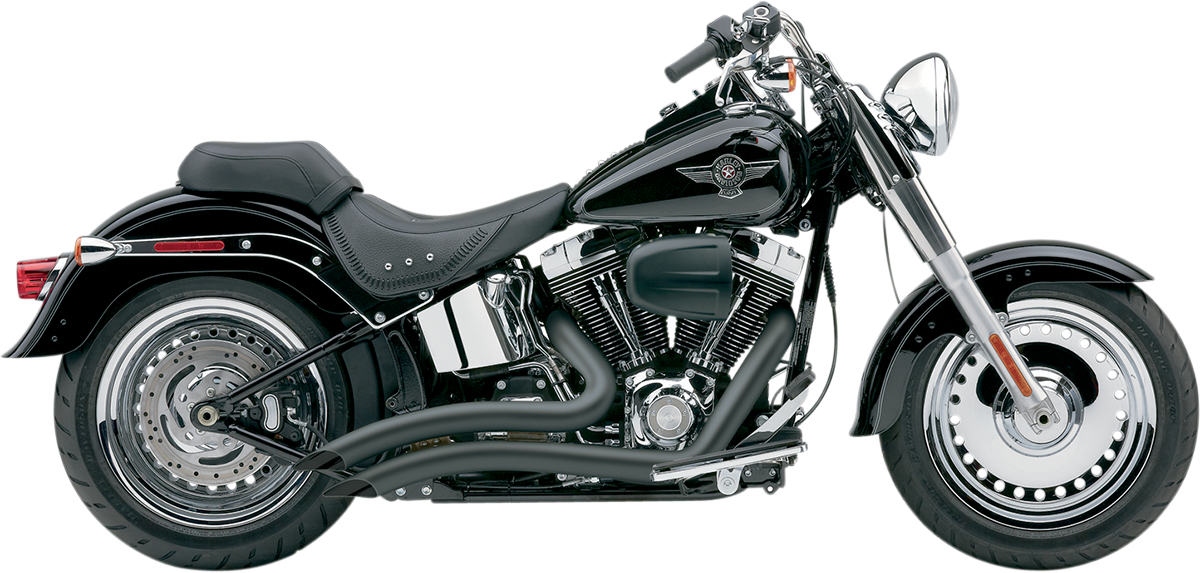 Speedster Swept Short Exhaust - Black - '12-'17 Softail