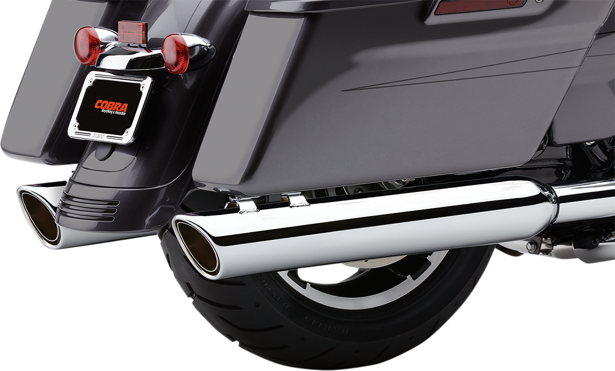 909 4" Mufflers - Chrome - '95-'16 Bagger