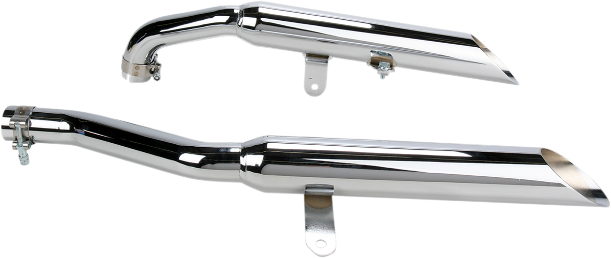 Slashcut Mufflers - Chrome - XV750/1100