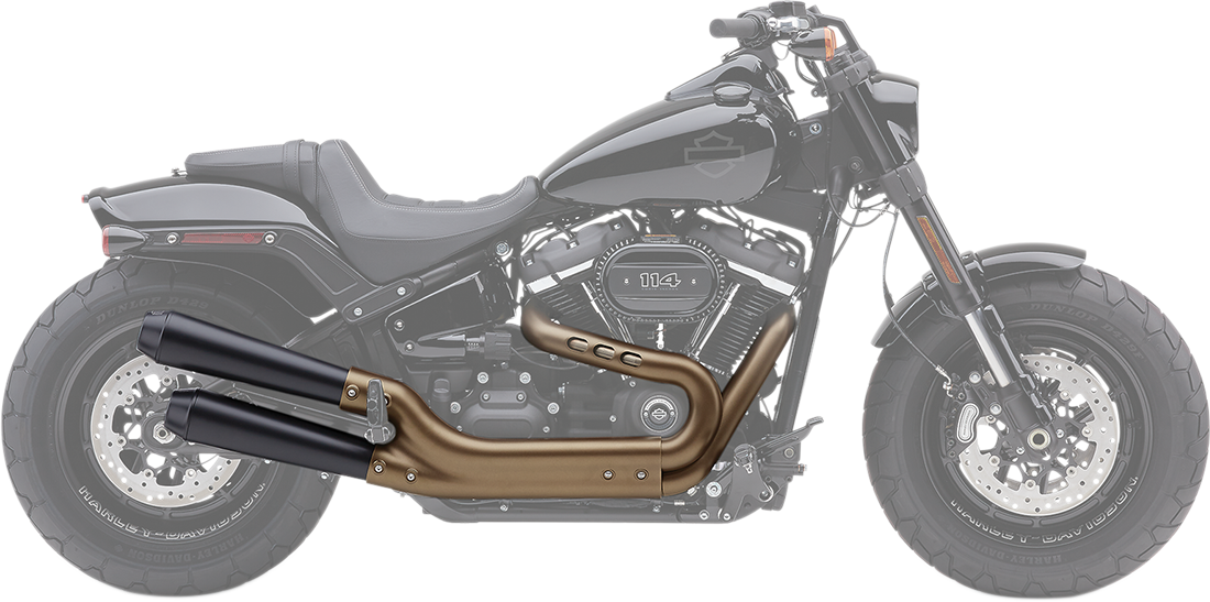 Black El Diablo Mufflers for Fat Bob