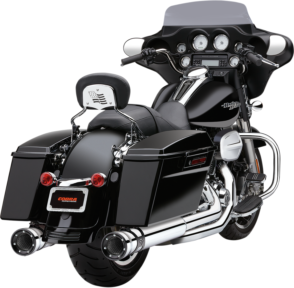 Race Pro Mufflers for '95-'16 Bagger - Chrome