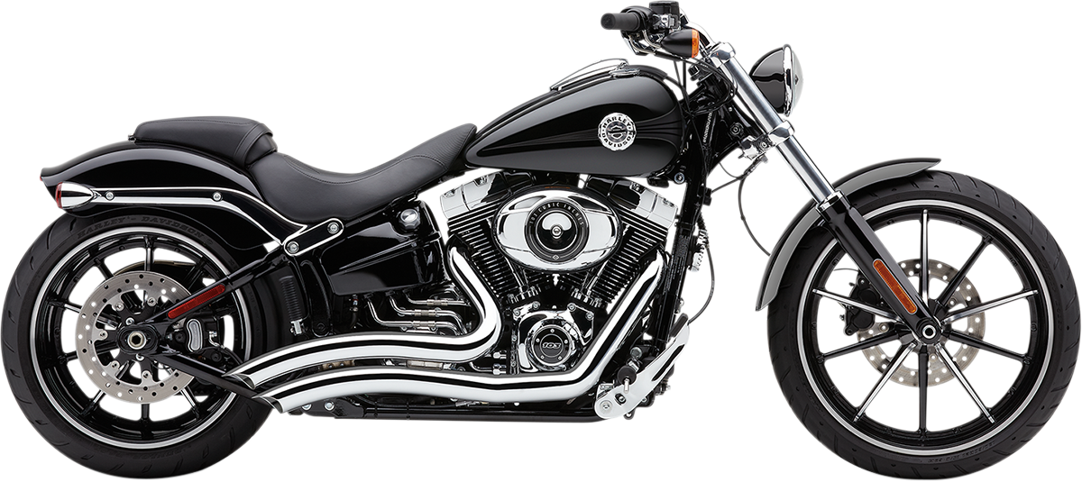 Speedster Swept Short Exhaust - Chrome - FXSB '13-'17