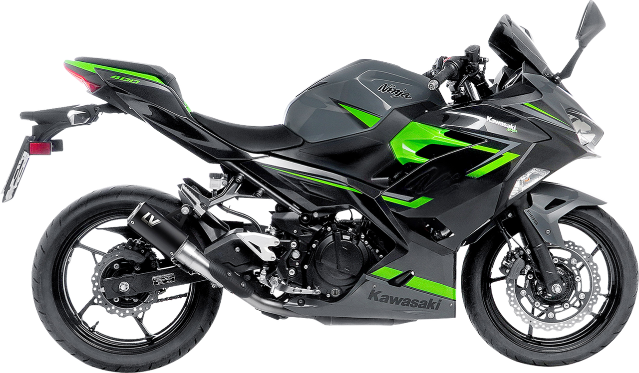 LV Corsa S Black Edition Slip-On Muffler - Kawasaki Ninja 400/500
