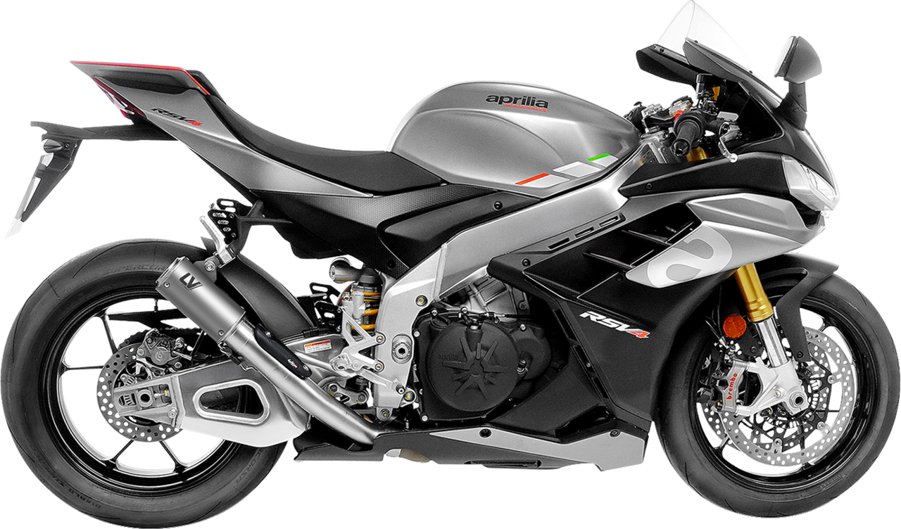 LV Corsa S Slip-On Muffler - Titanium - Aprilia RSV4 Tuono V4