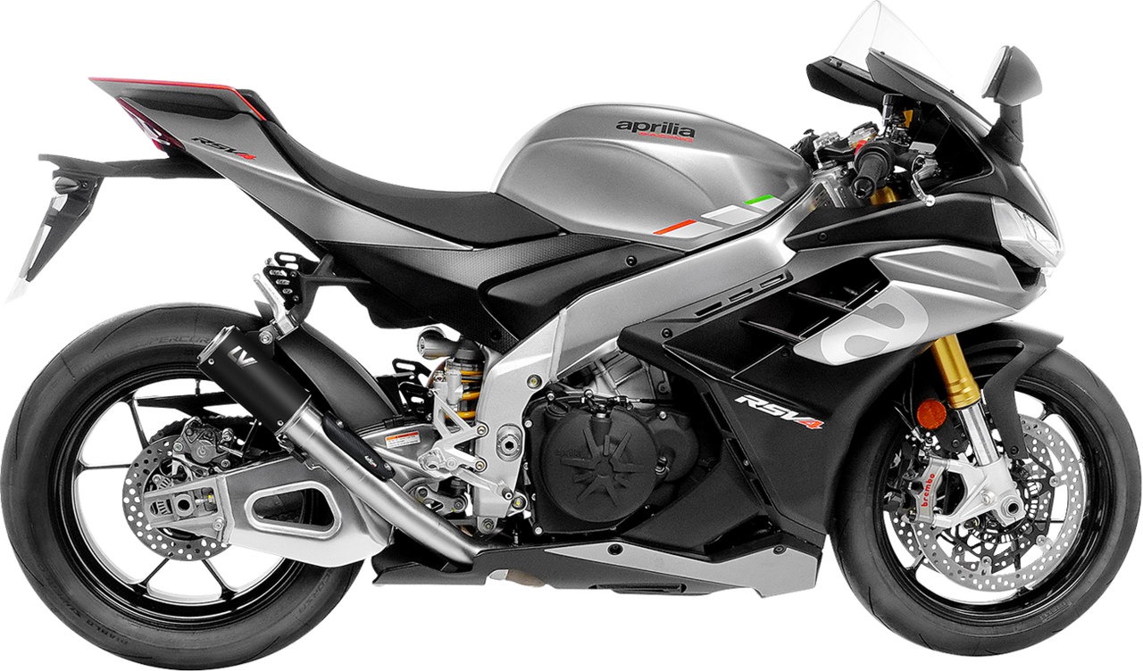 LV Corsa S Black Edition Slip-On Muffler - Aprilia RSV4 Tuono V4
