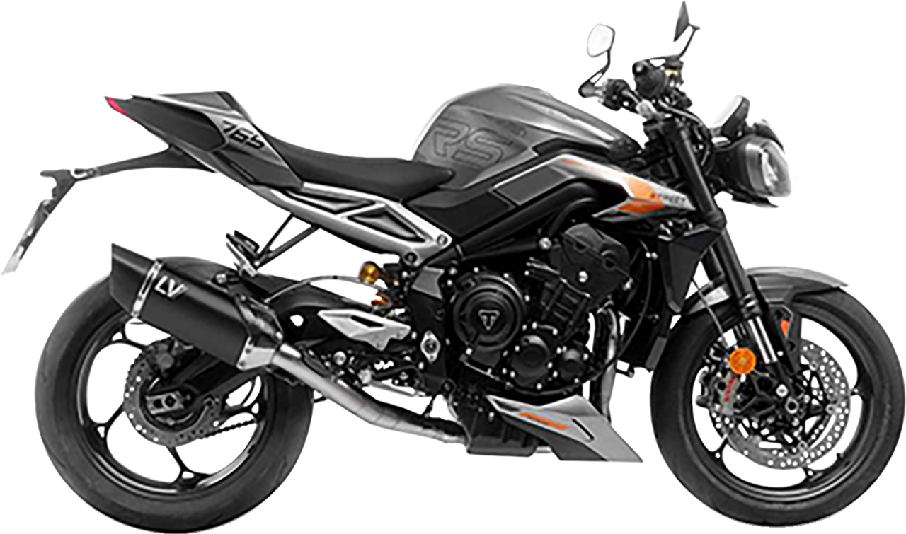 LV-14 R Exhaust System - 3-into-1 - Black - Street Triple 766 R/RS