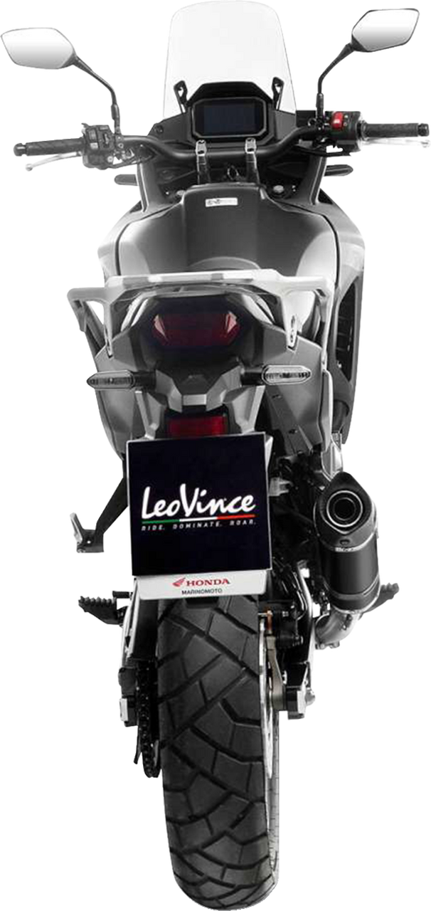 LV One Slip-On Muffler - Black - Honda XL750 Transalp