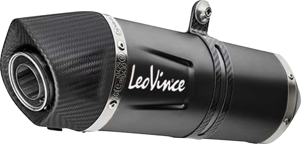 LV One Slip-On Muffler - Black - Honda XL750 Transalp