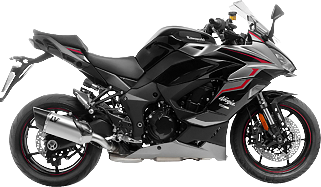 LV-14 R Slip-On Muffler - Stainless Steel - Ninja 1000 SX