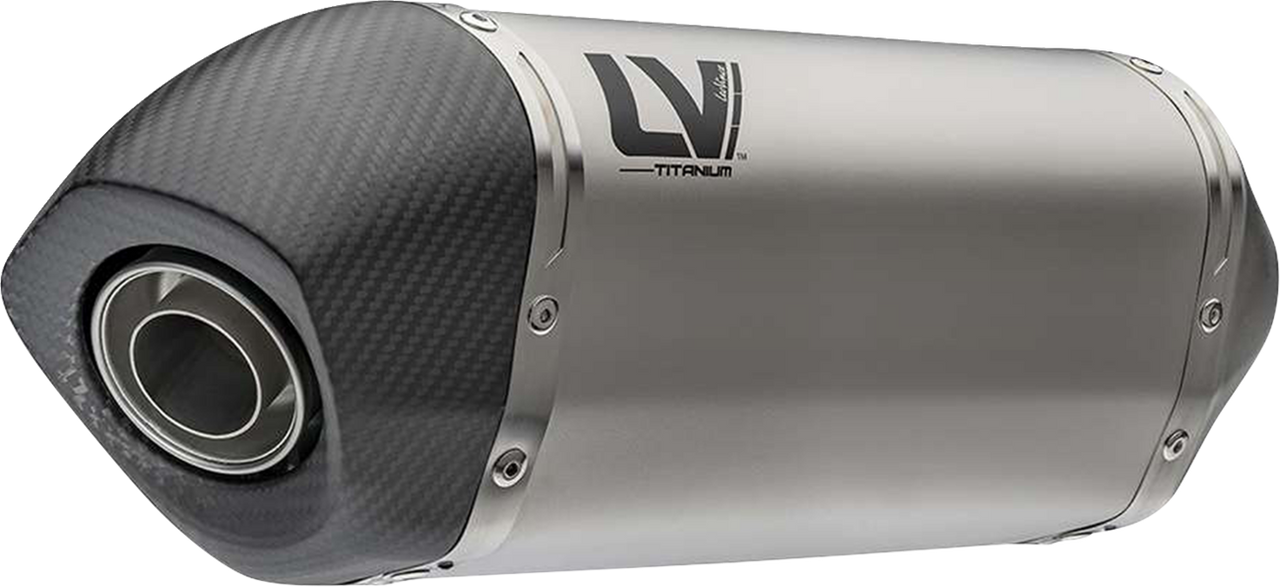LV-14 Slip-On Muffler - Titanium - Aprilia Tuareg 660