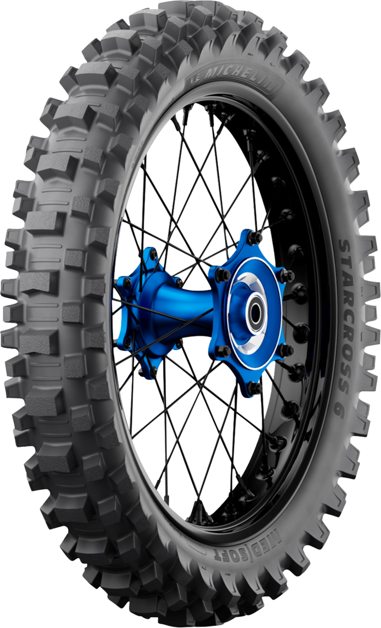 Tire - StarCross 6 Medium Soft - Rear - 110/100-18 - 64M | Michelin