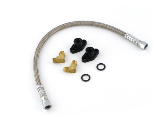 <ul>
<li>Fits Suzuki GSX-R1000 (07-08)</li>
<li>Allows removal of the stock oil cooler for race use</li>
<li>Kit includes high pressure stainless steel line, fittings, and o-rings</li>
<li>No drilling or plugging</li>
<li>Easily returned back to stock if desired</li>
<li>Works with most sidewinder exhaust systems</li>
<li>Same kit as provided with our patented TiWinder Exhaust System</li>
<li><a style="color: blue;" href="%%GLOBAL_ShopPathSSL%%/content/Instructions/GSX-R1000/S1007-421-SBOCRK.pdf" target="_blank">Click here to view Installation Instructions</a></li>
</ul>