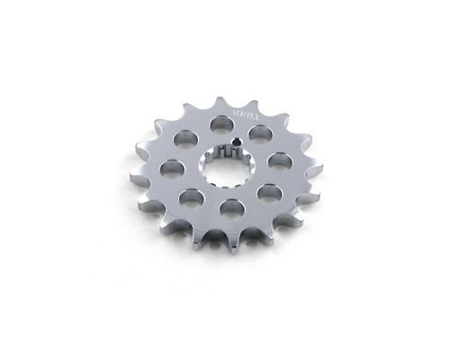 <ul> <li>18 tooth 530 pitch front sprocket</li> <li>Precision manufactured from high quality steel</li> <li>Case hardened for superior durability and wear resistance</li> <li>Tolerances of overall diameter &amp; runout under .1mm</li> <li>Drilled lightening holes to reduce rotating mass</li> </ul> <div class="moretab" data-title="Product Details"> <p>Based in the USA, Vortex has been manufacturing top quality racing components since 1995. Owned and operated by motorcycle racers, they focus on absolute quality. Each of their race components are made to the tightest tolerances with the best quality materials for the application. Vortex tests on the track with direct feedback from top professional race teams worldwide.</p> </div>