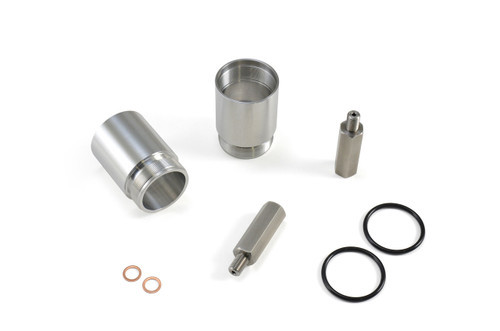 <ul>
<li>2 inch sportbike fork extension kit (50mm DIA)</li>
<li>Designed for use with Hayabusa (08-20) upside down forks</li>
<li>Pairs perfectly with our <a style="color: blue;" href="%%GLOBAL_ShopPathSSL%%/suspension-chassis/v-twin-triple-tree-clamps/" target="_blank">Triple Tree w/Reversible Bottom Clamp</a></li>
<li>Offers an increased range of ride height adjustablity</li>
<li>6061-T6 billet aluminum fork tube extensions with natural finish</li>
<li>300 series stainless steel cartridge extensions</li>
<li>Cartridge extensions threaded for M10-1.0 banjo bolts</li>
<li>Includes rubber o-rings and copper washers</li>
<li>Proudly made in the USA</li>
<li><a style="color: blue;" href="http://www.brocksperformance.com/content/Instructions/VTwin/997543.pdf" target="_blank">Click here to view Installation Instructions</a></li>
</ul>