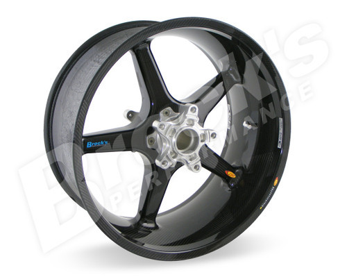 <ul> <li><span style="color: #666666; font-weight: bold;">SIZE :</span> 8.5" x 18" R+ Series</li> <li><span style="color: #666666; font-weight: bold;">WEIGHT :</span> 13.5 lb. (6.12 kg) with sprocket carrier and hardware (without sprocket)<br />Add 1.05 lb. (0.476 kg) with Worldwide Bearings ceramic bearings<br />Add 1.15 lb. (0.521 kg) with Worldwide Bearings steel bearings</li> <li><span style="color: #666666; font-weight: bold;">STATIC LOAD RATING :</span> 640 lb. (290 kg)<br /><a style="color: red;" href="http://blog.brocksperformance.com/bst-wheel-load-rating-information/" target="_blank"><strong>Click Here: Important Load Rating Safety Information</strong></a></li> <li><span style="color: #666666; font-weight: bold;">MATERIALS :</span> Carbon fiber and aluminum</li> <li><span style="color: #666666; font-weight: bold;">STYLE :</span> Straight, five-spoke configuration</li> <li><span style="color: #666666; font-weight: bold;">VALVE STEMS :</span> BST Ultra-High-Speed (UHS) 90-degree, aluminum stems and caps</li> <li><span style="color: #666666; font-weight: bold;">APPROVALS :</span> DOT E and JWL for street and track use</li> <li><span style="color: #666666; font-weight: bold;">FITMENT :</span> Custom Applications / Fits 99-07 Hayabusa brake rotor - <a style="color: blue;" href="%%GLOBAL_ShopPathSSL%%/front-rear-sprockets/rear-sprockets/bst-rbx-sprockets/" target="_blank">Aftermarket sprocket required</a></li> <li><span style="color: #666666; font-weight: bold;">WARRANTY :</span> <a style="color: red;" href="http://blog.brocksperformance.com/blackstone-tek-bst-warranty-disclaimer/" target="_blank">Review BST Warranty Statement</a></li> <li><span style="color: #666666; font-weight: bold;"><em><a style="color: blue;" href="%%GLOBAL_ShopPathSSL%%/uhs-anti-slip-coating-installed-on-bst-wheel/" target="_blank">UHS Anti-Slip Coating</a> factory applied on this model</em></span></li> </ul> <p>As seen on Bill Warner's turbocharged, methanol-fueled Hayabusa-based racebike, setting his 311.94 mph land speed record. <a style="color: blue;" href="https://blog.brocksperformance.com/311-94-mph-worlds-fastest-motorcycle-rolls-on-bst-carbon-fiber-wheels/" target="_blank">Click here for full story</a></p> <p align="left"><a href="https://blog.brocksperformance.com/311-94-mph-worlds-fastest-motorcycle-rolls-on-bst-carbon-fiber-wheels/" target="_blank"><img src="https://cdn7.bigcommerce.com/s-415rnuyx4g/product_images/uploaded_images/images/BST_Wheel_Bill_Warner_311_Graphic.jpg" alt="" /></a></p> <div class="moretab" data-title="Product Details"> <p><iframe src="https://store-415rnuyx4g.mybigcommerce.com/content/Descriptions/BST_Wheels_Product_Details_Tab_R_Series.html" width="575" height="500" frameborder="0"></iframe></p> </div> <div class="moretab" data-title="Technical"> <p><iframe src="https://store-415rnuyx4g.mybigcommerce.com/content/Descriptions/BST_Wheels_Technical_Tab.html" width="575" height="500" frameborder="0"></iframe></p> </div>