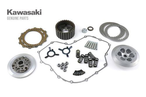<p>The OEM slipper clutch used in Kawasaki&rsquo;s supercharged H2 platforms is designed for street and road-race environments, but it can become a limiting factor when subjected to extreme torque and aggressive acceleration. This conversion kit replaces the ramp-style mechanism with a proven traditional clutch configuration that delivers consistent engagement and improved durability.</p>
<p>When paired with Brock&rsquo;s Performance clutch upgrades, this kit helps ensure reliable power transfer, reduced clutch slip, and increased confidence&mdash;whether you&rsquo;re pushing the limits on the street or under high-stress performance conditions.</p>
<p><strong>FEATURES</strong></p>
<ul>
<li>Converts the OEM ramp-style slipper clutch to a traditional multi-plate clutch configuration</li>
<li>Helps prevent clutch slippage in high-load and high-torque applications</li>
<li>Optimized for use with Brock&rsquo;s Performance&nbsp;<a style="color: blue;" href="%%GLOBAL_ShopPathSSL%%/clutch-mod-kit-ninja-h2-2015/" target="_blank">Clutch Mod Kit</a>&nbsp;or&nbsp;<a style="color: blue;" href="%%GLOBAL_ShopPathSSL%%/heavy-duty-clutch-spring-kit-ninja-h2-2015/" target="_blank">EHD Spring Kit</a>&nbsp; (sold separately)</li>
<li>Improves clutch stability and power transfer under aggressive acceleration</li>
<li>Complete drop-in replacement - no modifications required</li>
<li>Designed exclusively for Ninja H2, H2 SX, and Z H2 models</li>
<li>Built using 100% genuine Kawasaki OEM components</li>
</ul>
<p><strong>INSTALLATION</strong></p>
<ul>
<li>Refer to&nbsp;<a style="color: blue;" href="%%GLOBAL_ShopPathSSL%%/content/Instructions/H2R/Kawasaki_Ninja_H2_Service_Manual.pdf#page=261" target="_blank">Factory Service Manual</a>&nbsp;- Section 6-1 for installation guidance</li>
<li>Customer Installation Video: <a style="color: blue;" href="https://youtu.be/rBxlpAo7-WU" target="_blank">Click here</a></li>
<li>Package Contents Listing (BOM):&nbsp;<a style="color: blue;" href="%%GLOBAL_ShopPathSSL%%/content/Instructions/H2R/996798.pdf" target="_blank">Click here</a></li>
</ul>
<p><strong>FITMENT</strong></p>
<ul>
<li>Kawasaki Ninja H2 (2016&ndash;2024)</li>
<li>Kawasaki Ninja H2 SX (2018&ndash;2024)</li>
<li>Kawasaki Ninja Z H2 (2020&ndash;2024)</li>
</ul>
<p><strong>REPLACEMENT COMPONENTS</strong></p>
<ul>
<li>For replacement steel and friction plates, use the 2015 Ninja H2 OEM clutch pack. (6-spring design)</li>
</ul>