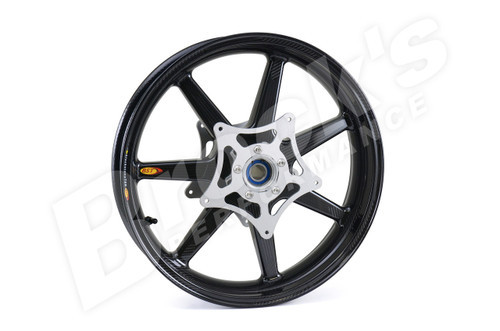 <ul> <li><span style="color: #666666; font-weight: bold;">SIZE :</span> 3.5" x 17"</li> <li><span style="color: #666666; font-weight: bold;">ABS RING :</span> For use with <a style="color: blue;" href="%%GLOBAL_ShopPathSSL%%/product_images/uploaded_images/BST_R_nineT_Front_Wheel_Large_ABS_Ring.jpg" target="_blank">rotor mounted (large) ABS ring</a></li> <li><span style="color: #666666; font-weight: bold;">WEIGHT :</span> 7.1 lb. (3.22 kg)<br /> Add .30 lb. (0.136 kg) with Worldwide Bearings ceramic bearings<br /> Add .35 lb. (0.158 kg) with Worldwide Bearings steel bearings</li> <li><span style="color: #666666; font-weight: bold;">STATIC LOAD RATING :</span> 440 lb. (200 kg)<br /> <a style="color: red;" href="http://blog.brocksperformance.com/bst-wheel-load-rating-information/" target="_blank"><strong>Click Here: Important Load Rating Safety Information</strong></a></li> <li><span style="color: #666666; font-weight: bold;">MATERIALS :</span> Carbon fiber and aluminum</li> <li><span style="color: #666666; font-weight: bold;">STYLE :</span> Straight, seven-spoke configuration</li> <li><span style="color: #666666; font-weight: bold;">VALVE STEMS :</span> BST Ultra-High-Speed (UHS) 90-degree, aluminum stems and caps</li> <li><span style="color: #666666; font-weight: bold;">APPROVALS :</span> DOT E and JWL for street and track use</li> <li><span style="color: #666666; font-weight: bold;">FITMENT :</span> Direct OEM replacement</li> <li><span style="color: #666666; font-weight: bold;">WARRANTY :</span> 2 Years</li> <li><a style="color: blue;" href="%%GLOBAL_ShopPathSSL%%/content/brocknm/PDFS/OTL_Magazine_Nate_Kern_RnineT_Full_Article.pdf" target="_blank">OTL Magazine Feature: Nate Kern's R9T Racer</a></li> <li><a style="color: blue;" href="http://blog.brocksperformance.com/nate-kerns-bst-equipped-bmw-r9t-race-weekend-debut/" target="_blank">Nate Kern's BST Equipped R9T Racing Debut (Video)</a></li> </ul> <div class="moretab" data-title="Product Details"> <p><iframe src="https://store-415rnuyx4g.mybigcommerce.com/content/Descriptions/BST_Wheels_Product_Details_Tab.html" width="575" height="500" frameborder="0"></iframe></p> </div> <div class="moretab" data-title="Technical"> <p><iframe src="https://store-415rnuyx4g.mybigcommerce.com/content/Descriptions/BST_Wheels_Technical_Tab.html" width="575" height="500" frameborder="0"></iframe></p> </div>