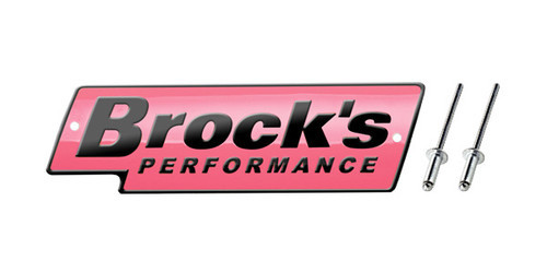 <p>The Brock&rsquo;s Performance logo plates have been specifically designed with an embossed design element that cannot be erased or scratched away. UV curable inks and UV clear coat provides protection against exposure to the elements and harsh environments. Manufactured in the USA, our 5.5" aluminum logo plates have been used for over 20 years and are displayed on most all of our exhaust systems. The 5.5&rdquo; logo plates include 2 stainless steel rivets.</p> <p>For high temperature applications, select the 'High Heat Application' option which includes a heat resistant silicone aluminum coating that can withstand temperatures up to 800&deg;. Recommended on the Brock&rsquo;s Performance TiWinder, Sidewinder, or any system where the baffle will be removed. Special washers are also included for TiWinder applications with the 'High Heat Application' option.</p> <p><strong>Prior to ordering, measure the length of your current logo plate to ensure you are selecting the correct size (length will either be 4 inches or 5.5 inches).</strong></p> <p><a style="color: blue;" href="%%GLOBAL_ShopPathSSL%%/content/Instructions/OTHER/996486.pdf" target="_blank">Click here to view Installation Instructions</a></p>