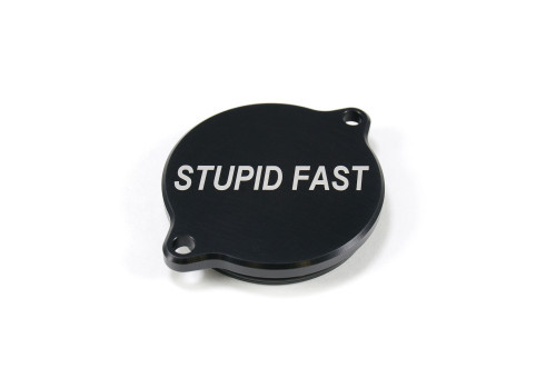 <ul>
<li>Direct replacement for OEM supercharger sprocket cover</li>
<li>CNC machined from 6061-T6 billet aluminum</li>
<li>Mil-spec black anodized finish</li>
<li>Laser etched "Stupid Fast" logo</li>
<li>Designed and machined in the USA</li>
<li>Easily installs in less than 5 minutes</li>
<li><a style="color: blue;" href="%%GLOBAL_ShopPathSSL%%/content/Instructions/H2R/998147.pdf" target="_blank">Click to view Installation Instructions</a></li>
</ul>