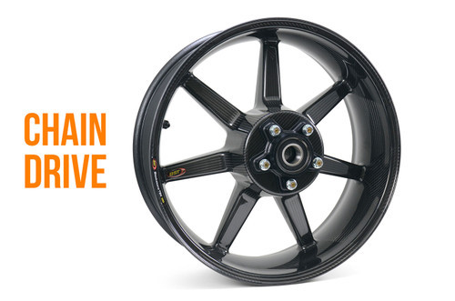 <ul> <li><span style="color: #666666; font-weight: bold;">SIZE :</span> 6.0" x 17" (View engineered drawings below for application/fitment confirmation)</li> <li><span style="color: #666666; font-weight: bold;">AXLE DIAMETER :</span> Designed for use with a 25mm axle</li> <li><span style="color: #666666; font-weight: bold;">WEIGHT :</span> 8.60 lb. (3.90 kg) with sprocket carrier and hardware (no sprocket)<br /> Add 1.05 lbs. (0.476 kg) with Worldwide Bearings ceramic bearings</li> <li><span style="color: #666666; font-weight: bold;">BEARINGS :</span> Ceramic wheel bearings included</li> <li><span style="color: #666666; font-weight: bold;">STATIC LOAD RATING :</span> 617 lb. (280 kg)<br /><a style="color: red;" href="http://blog.brocksperformance.com/bst-wheel-load-rating-information/" target="_blank"><strong>Click Here: Important Load Rating Safety Information</strong></a></li> <li><span style="color: #666666; font-weight: bold;">MATERIALS :</span> Carbon fiber and aluminum</li> <li><span style="color: #666666; font-weight: bold;">STYLE :</span> Straight, seven-spoke configuration</li> <li><span style="color: #666666; font-weight: bold;">VALVE STEMS :</span> BST Ultra-High-Speed (UHS) 90-degree, aluminum stems and caps</li> <li><span style="color: #666666; font-weight: bold;">APPROVALS :</span> Bagger Racing League (BRL) Approved - <span style="color: #ff0000;"><strong>Race use only (see tab above for more details)</strong></span></li> <li><span style="color: #666666; font-weight: bold;">FITMENT :</span> View engineered drawings (Aftermarket sprocket required: <a style="color: blue;" href="%%GLOBAL_ShopPathSSL%%/wheels/sprockets/rear-sprockets/bst-sprockets/" target="_blank">Vortex Aluminum</a> or <a style="color: blue;" href="%%GLOBAL_ShopPathSSL%%/wheels/sprockets/rear-sprockets/ceracarbon-for-bst/" target="_blank">CeraCarbon Hybrid</a>)</li> <li><span style="color: #666666; font-weight: bold;">CHAIN DRIVE :</span> Designed for use with Trask Performance Chain Drive Offset Front Sprocket - 25 Tooth (SKU: <a style="color: blue;" href="%%GLOBAL_ShopPathSSL%%/trask-performance-chain-drive-offset-front-sprocket-25-tooth/" target="_blank">457176</a>)</li> <li><span style="color: #666666; font-weight: bold;">SWINGARM :</span> Direct bolt in to our Performance and West Coast Bagger series <a style="color: blue;" href="%%GLOBAL_ShopPathSSL%%/v-twin/swingarms/h-d-touring/" target="_blank">swingarms</a> using the above front sprocket and rear brake hanger that mimics the OEM width of 1.605 in (40.76mm)</li> <li><span style="color: #666666; font-weight: bold;">ABS :</span> <span style="color: #ff0000;"><strong>Not compatible with OEM Harley-Davidson ABS</strong></span></li> <li><span style="color: #666666; font-weight: bold;">BRAKE ROTOR PCD :</span> 5 x 3.25&rdquo; (82.5mm)</li> <li><span style="color: #666666; font-weight: bold;">WARRANTY :</span> 2 Years</li> <li><span style="color: #666666; font-weight: bold;"><em>Installation may require customization and should be performed by a specialty shop</em></span></li> </ul> <p><a href="%%GLOBAL_ShopPathSSL%%/content/BST_Drawings/SW073_8042_HD_Engineered_Drawings.pdf" target="_blank"><img src="https://cdn11.bigcommerce.com/s-415rnuyx4g/product_images/uploaded_images/images/HD_Engineering_Drawing_Th.jpg" alt="" width="415px" height="50px" align="left" /></a></p> <div class="moretab" data-title="Race Use"> <p><strong>Bagger Racing League (BRL) Approved</strong></p> <p><strong>Race Use Only:</strong> These wheels were designed for use on ultra-lightweight baggers in closed-course road racing competition. Any other use is not recommended.</p> </div> <div class="moretab" data-title="Product Details"> <p><iframe src="https://store-415rnuyx4g.mybigcommerce.com/content/Descriptions/BST_Wheels_Product_Details_Tab.html" width="575" height="500" frameborder="0"></iframe></p> </div> <div class="moretab" data-title="Technical"> <p><a href="%%GLOBAL_ShopPathSSL%%/content/BST_Drawings/SW073_8042_HD_Engineered_Drawings.pdf" target="_blank"><img src="https://cdn11.bigcommerce.com/s-415rnuyx4g/product_images/uploaded_images/images/HD_Engineering_Drawing_Th.jpg" alt="" width="415px" height="50px" align="left" /></a></p> <p><iframe src="https://store-415rnuyx4g.mybigcommerce.com/content/Descriptions/BST_Wheels_Technical_Tab.html" width="575" height="500" frameborder="0"></iframe></p> </div>