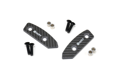 <p>Designed specifically for the Suzuki Hayabusa, this carbon fiber Mirror Block Off Plate Set is the perfect upgrade for racers looking to reduce weight, enhance aerodynamics, and achieve quicker ETs.</p>
<p>These sleek, low-profile plates replace your OEM mirrors for race track use, delivering a cleaner look while minimizing air drag. Crafted from 27 layers of premium carbon fiber and finished in a high-gloss coat that perfectly complements BST carbon wheels, these plates look as fast as they perform.</p>
<p><strong>FEATURES</strong></p>
<ul>
<li>Specifically designed for the Suzuki Hayabusa (22-26)</li>
<li>Lightweight design: only 1.0 oz. (28 g) with hardware</li>
<li>Easily replaces bulky OEM mirrors, saving 2.34 lb. (1.06 kg)</li>
<li>Enhances aerodynamics for quicker ETs and higher MPH</li>
<li>Made from 27 layers of carbon fiber</li>
<li>Includes left and right carbon fiber block off plates</li>
<li>Includes black anodized 7075 aluminum screws</li>
<li>Includes aluminum fairing spacers</li>
<li>Gloss finish to match BST carbon fiber wheels</li>
<li>Printed with Brock&rsquo;s Performance logo</li>
<li><a style="color: blue;" href="%%GLOBAL_ShopPathSSL%%/content/Instructions/Hayabusa/998178.pdf" target="_blank">Click to view Installation Information</a></li>
</ul>
<p><strong>Note</strong>: Track use only. Not DOT approved for street use.</p>