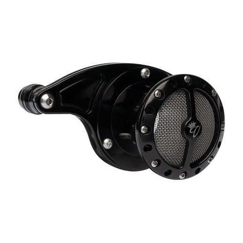 <ul>
<li>Challenger design with a distinct elegant look</li>
<li>CNC machined from billet aluminum</li>
<li><strong>Requires <a style="color: blue;" href="%%GLOBAL_ShopPathSSL%%/throttle-servo-cover-black-m8-engine/" target="_blank">throttle servo plate cover</a><br /></strong></li>
<li>Equipped with a mesh gauze, an actual air filter element is not present</li>
<li>Compatible with (18-23) Softail, (17-23) Touring, (17-22) Trike models</li>
<li>Includes 2 sets of spacers and installation hardware</li>
<li>Does not include gaskets</li>
</ul>
<p><em>Installation should be performed following the OEM Harley-Davidson Service Manual and torque specifications</em></p>
<div class="moretab" data-title="About Vity's Design">
<p>Vity's goal is to dedicate the highest effort we possibly can into our original, custom designed products for your beloved Harley Davidson. Quality and customer satisfaction is imperative to us. We also love our heritage that helped us greatly in the process of creating this brand. Italian craftsmanship at its best.</p>
<p>Vity&rsquo;s Design showcases the natural beauty of CNC machining, in most products, by intentionally omitting final finishing processes such as tumbling, stonewashing, burnishing, or polishing.</p>
<p>The following quote from Vity's Design Founder, Matteo Vitali is translated from Italian: "From the incredible passion for Harley Davidson, my every single iron take shape. From a deep and meticulous study of materials, shapes and color, my accessories come to life."</p>
</div>
