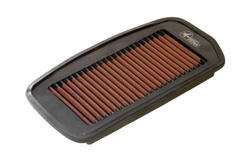 <ul>
<li>Single-layer polyester</li>
<li>P08 material is currently used in MotoGP and WSBK</li>
<li>Innovative polyester material allows for consistent airflow</li>
<li>Steel wire mesh with epoxy varnish finish</li>
<li>Optimized filter surface area provides more airflow, more power, and more filtration</li>
<li>Increased air permeability and filtration efficiency when compared to cotton air filters</li>
<li>Airflow: 5,050 l/m<sup>2</sup>/sec. / Filtration: 80&mu;m</li>
<li>Can be cleaned using only compressed air</li>
<li>Dry filter, no oil treatments required</li>
<li>Direct OEM replacement</li>
<li>1-year warranty</li>
</ul>
<div class="moretab" data-title="Product Details">
<p><iframe src="%%GLOBAL_ShopPathSSL%%/content/Descriptions/Sprint_Filter_Product_Details_Tab_P08.html" width="575" height="500" frameborder="0"></iframe></p>
</div>