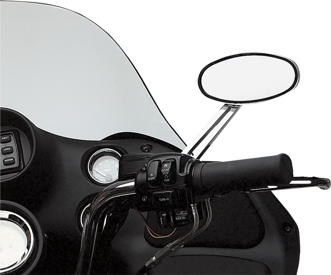 DRAG SPECIALTIES Stealth Mirror with Dual Intensity LEDs DS302231