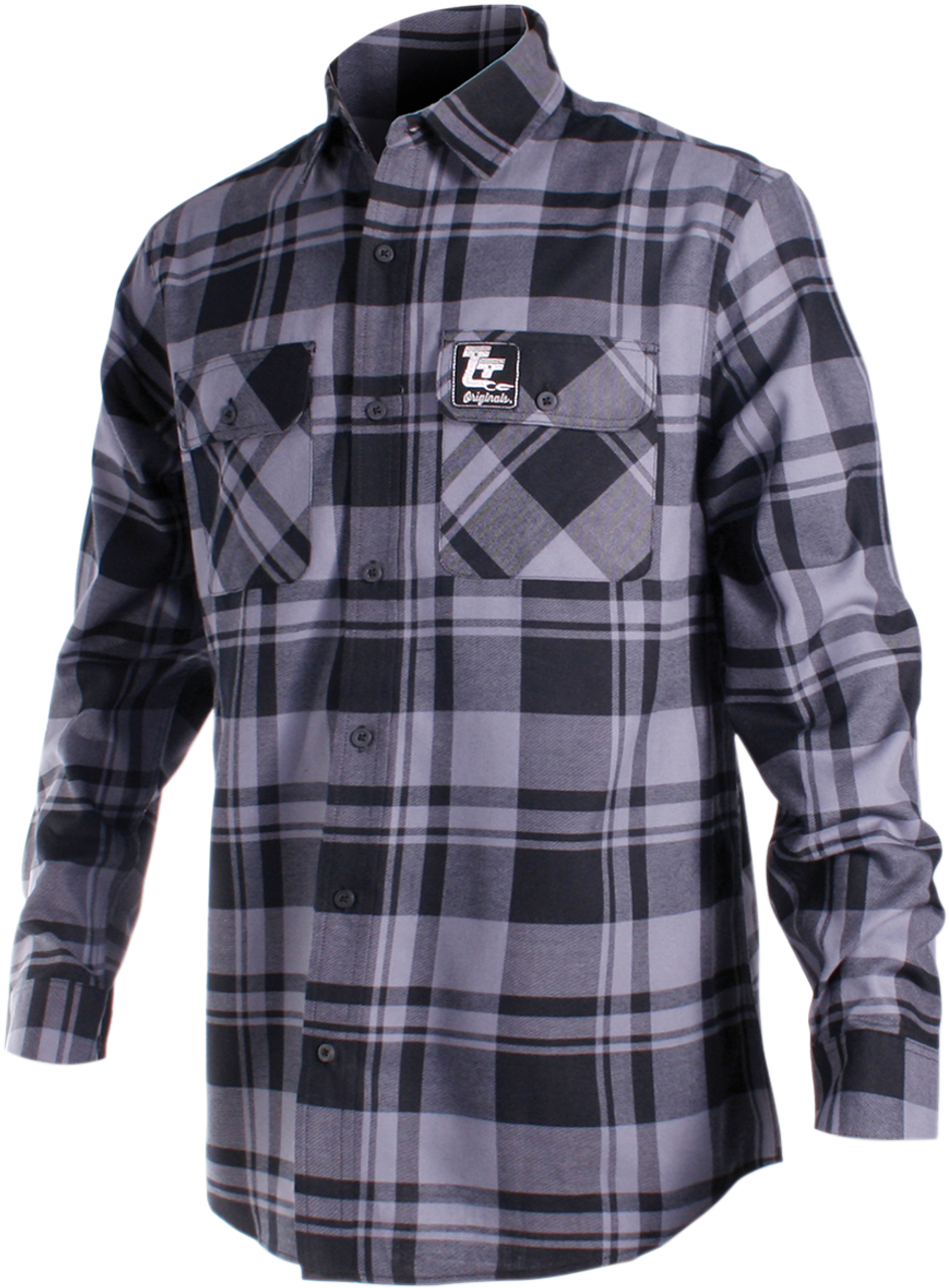 Throttle Threads Throttle Threads Long-Sleeve Flannel Shirt Tt636S68Gy2R