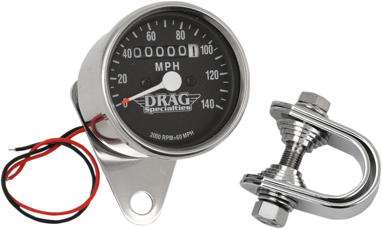DRAG SPECIALTIES 2.4" Mini Mechanical Speedometer DS-244131