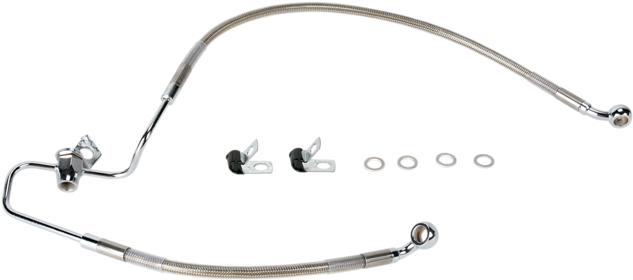 DRAG SPECIALTIES Stainless Steel Brake Line Kit 1741-0876