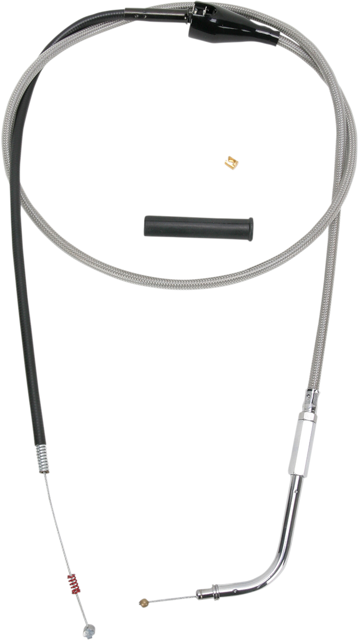 DRAG SPECIALTIES Stainless Braided Idle Cable 0651-0662