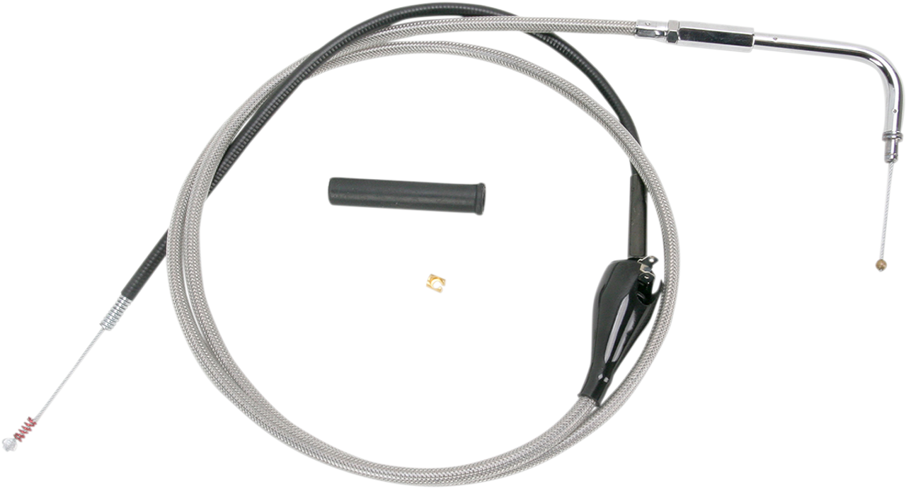 DRAG SPECIALTIES Stainless Braided Idle Cable 0651-0656
