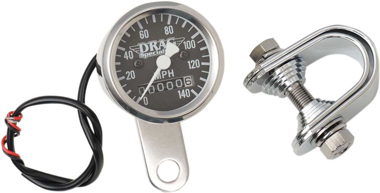 DRAG SPECIALTIES 1-7 8" 140 MPH Mini Mechanical Speedometer 7805-6843