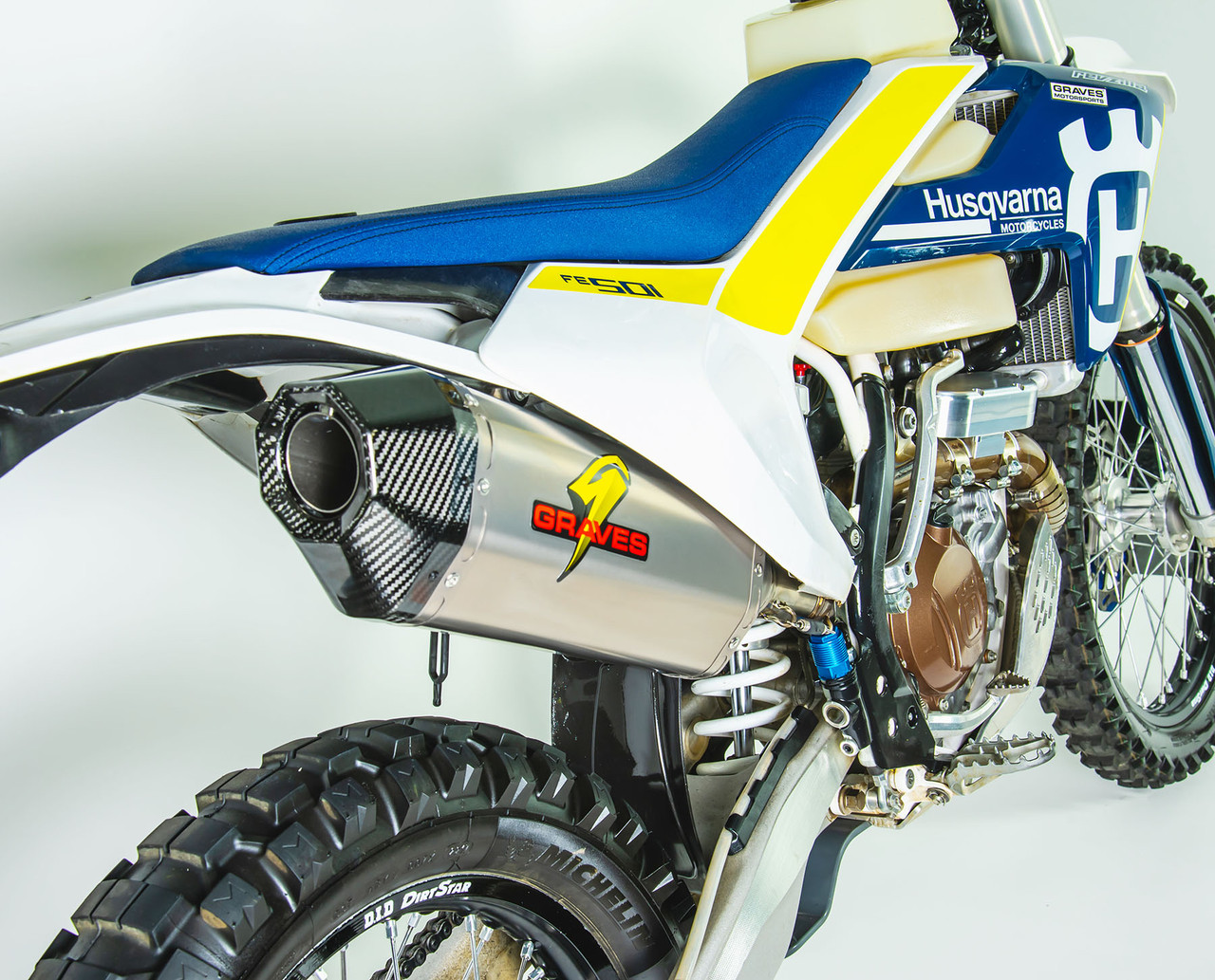 Titanium Octagon Dual Sport / Off-road Slip-on Exhaust - Carbon End Cap