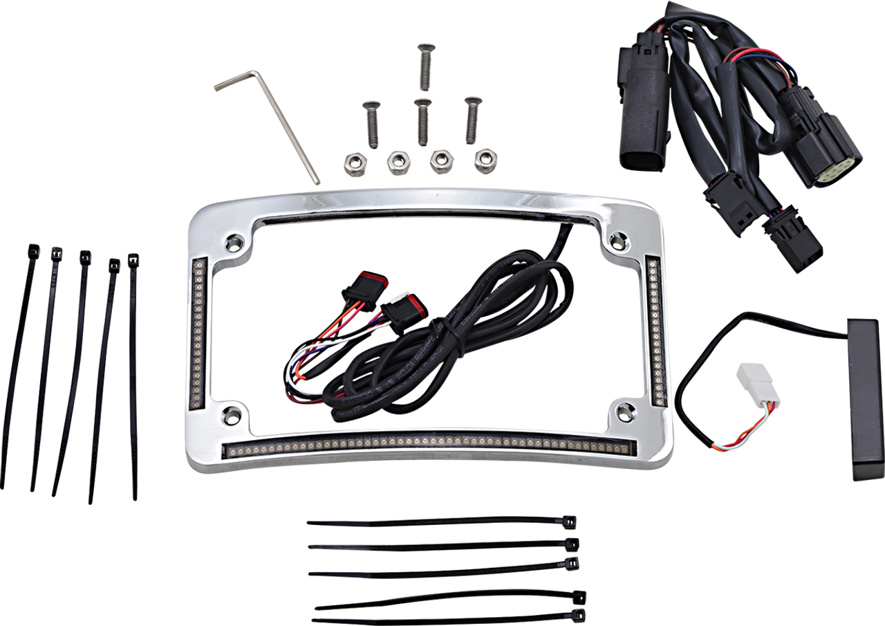 Custom Dynamics Plug & Play Run Brake Turn Led Radius License Plate Frame Tf05Ss6C