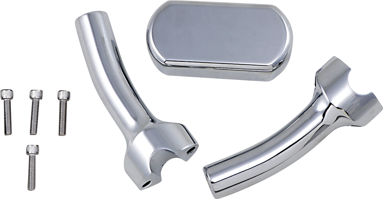 La Choppers Solid Handlebar Riser & Top Clamp Kit La744205