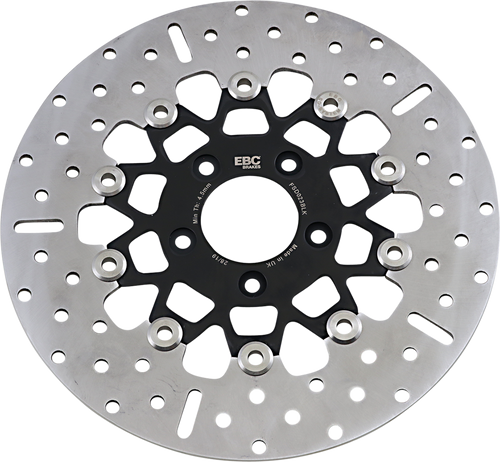 Ebc Fsd Series Stainless Steel Front Brake Rotor For Big Twins Fsd023Blk